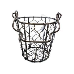 Nouveauté Panier rond en fer Plaqué bronze Paniers en maille de fer Style classique Panier en fil métallique et pour la lessive - Product Image 1