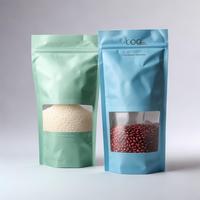 Pochette alimentaire personnalisée imprimée, en PE recyclé post-consommation, avec fermeture éclair, à fond renforcé, résistante aux enfants et anti-odeur