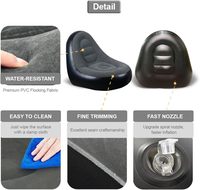 Canapé-lit gonflable moderne et pliable pour l'extérieur, avec pompe à air intégrée, idéal pour la relaxation des adultes dans la chambre ou le salon