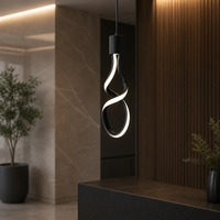 Ampoule LED décorative NEXcell 10W à ruban torsadé, culot E26 ou E27, pour éclairage suspendu de café ou d'hôtel