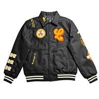 Fabricant de vestes universitaires personnalisées, veste de baseball brodée OEM, veste universitaire en gros, logo personnalisé
