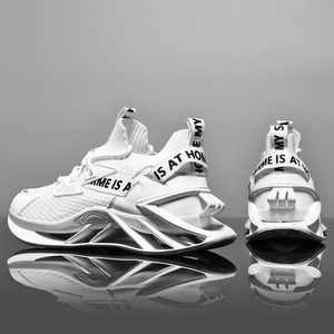 Мужские кроссовки больших размеров, низкие, недорогие, массивные, дышащие, сетчатые, спортивные, нескользящие, черные, для бега - Product Image 5