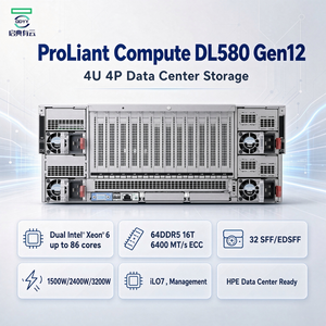 Nuevo servidor en rack ProLiant DL580 Gen12 4U con cuatro zócalos Intel Xeon 6, hasta 86 núcleos, 16 TB DDR5, iLO 7, gestión empresarial. - Product Image 6