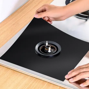 27 * 27cm再利用可能ガスストーブバーナーカバーガスストーブバーナーライナーストーブトップカバーガスレンジプロテクター - Product Image 1