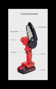 ชุดเลื่อยโซ่ไฟฟ้าขนาดเล็กแบบพกพา ใช้แบตเตอรี่ลิเธียม สำหรับตัดแต่งกิ่งไม้ในสวน - Product Image 5