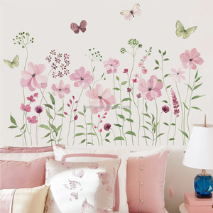 Adesivi murali colorati con farfalle <span class=keywords><strong>da</strong></span> giardino fiorito - Product Image 3