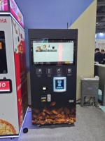 Distributeur automatique de café commercial entièrement automatique, écran tactile, corps en acier inoxydable, capacité de 100 pièces, surveillance à distance pour