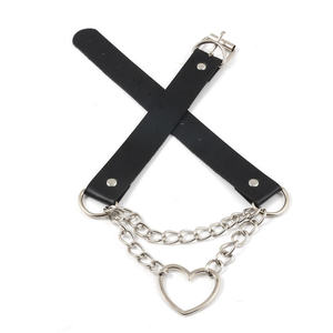 Punk Rock Sm fétiche Couple Cosplay starter Bondage esclave métal femme de chambre cuir cou collier BDSM jouets - Product Image 6