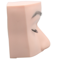 Tête de mannequin réaliste pour la pratique des extensions de cils et de sourcils avec cheveux injectés, nouveaux modèles de formation pour salons de beauté