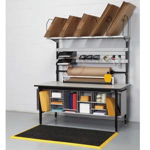 Factory Direct Sale <strong>Steel</strong> Packing Table with Modular <strong>Shelving</strong> and Anti-Static Surface - Product Image 6