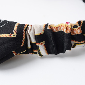 عصابة رأس قطنية مطبوعة جديدة مع زهور، ربطة شعر مرنة للنساء، إكسسوارات شعر عريضة - Product Image 5