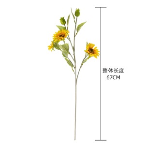 Bouquet de fleurs artificielles de tournesol blanc fait main Tsubaki House pour mariage, décoration intérieure, style INS - Product Image 4