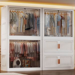 Armadio Pieghevole per Neonati Senza Necessità di Montaggio, Armadio Multiuso per Vestiti, Organizzatore per <span class=keywords><strong>Cameretta</strong></span>, <span class=keywords><strong>Guardaroba</strong></span> per Neonati - Product Image 5