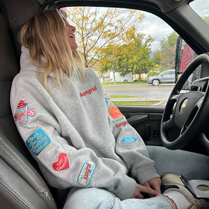 Áo hoodie may vá tùy chỉnh với thêu, kiểu dáng vai rơi, hai lớp, chất liệu dày 420 gsm, áo len có mũ dành cho mùa đông - Product Image 5