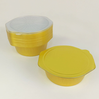 Barquette jetable en aluminium 1430 ml dorée avec poignées, idéale pour le camping, les barbecues, la restauration et le stockage alimentaire en extérieur