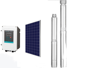 Pompe solaire en acier inoxydable de pompe à eau submersible DC sans balais haute efficacité 2kw pour puits profonds pour le dosage de liquide - Product Image 1