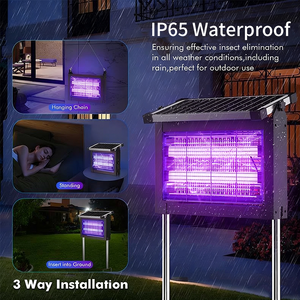 Lumière extérieure solaire de LED de piège de lumière UV portative et détachable avec l'<span class=keywords><strong>anti</strong></span>-<span class=keywords><strong>moustique</strong></span> pour le jardin de ferme - Product Image 5