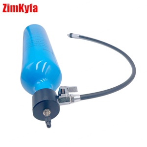 Inflador de Bicicleta de Aleación de Aluminio de 1.15L de Alto Flujo para MTB y Carretera, Herramienta de Aire, Válvula de Impulso para Neumáticos, Cilindro de Gas, Sin Cámara - Product Image 3