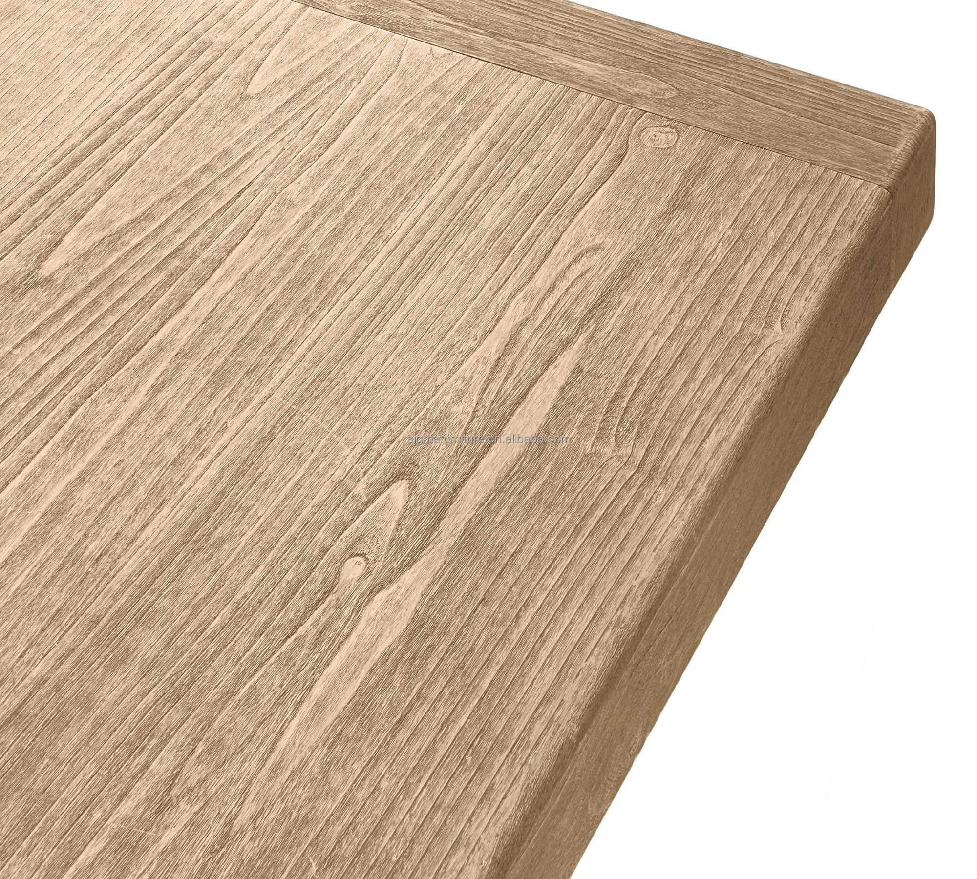 luxury Villa style dining table solid wooden casual home use table rectangle wood table set