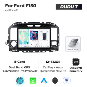 Duduauto A7870 DUDU7กำมะหยี่ AKM7739หน่วยหัว QLED 8K สำหรับ Ford F150 2021-2024 14th Gen P702 SYNC <span class=keywords><strong>4</strong></span> - Product Image 4