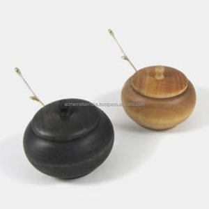 Salt and Pepper Shaker Set in Natural <b>Wood</b> with Two-Tier Design Perfect for Hotel and Restaurant Tableware Storage - Product Image 5