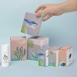 Hộp bao bì mỹ phẩm tùy chỉnh logo hộp quà tặng nước hoa bao bì sang trọng mỹ phẩm nhỏ màu trắng gấp Hộp ống carton - Product Image 1