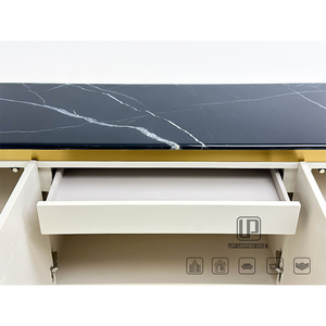 Top Selling Tv Oval <b>Cabinet</b> Top Design <b>White</b> Wood Frame Stainless Steel Leg <b>Storage</b> <b>Cabinets</b> Tv <b>Cabinet</b> Marble Desi - Product Image 4