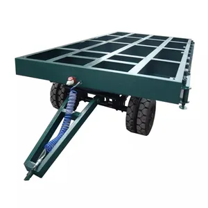 中国热销低床平板拖车集装箱房底盘框架无动力平板拖车
