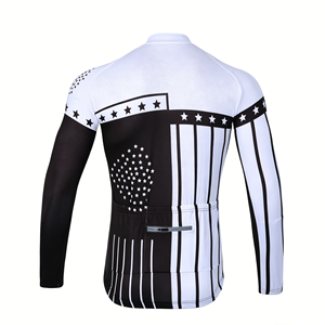 Maillot de cyclisme à manches longues imprimé OEM pour club de cyclisme, séchage rapide et respirant pour les amateurs de VTT et de vélo de route - Product Image 3