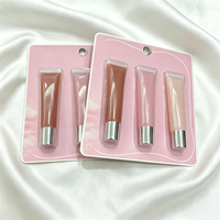 Ensemble d'huiles à lèvres transparentes aromatisées aux fruits, personnalisables avec logo, hydratantes, baumes à lèvres liquides brillants, véganes, marque privée