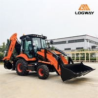 Langzeitpartner Gesucht: LOGWAY Baggerlader mit Hoher und Niedriger Geschwindigkeit, Starker Grabkraft für Landwirtschaftliche Arbeiten