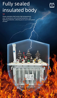 Transformateur de distribution de puissance triphasé immergé dans l'huile S11-M-80KVA, entrée 10kV, sortie 400V, 50/60Hz, modèle complet