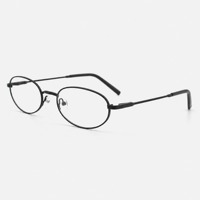 Monture de lunettes en métal, montures optiques rondes, vente en gros, monture de lunettes de vue, branches noires, logo personnalisé