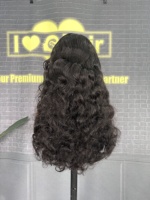 Perruques Lace Front Brun Clair Sans Colle Cheveux Humains Super Double Drawn Ondulées pour Femmes Haute Densité Durables Faciles à Porter