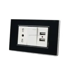 Italian Italy Standard Power Wall Electrical Buster And Punch Luxury Home Light Wall Usb Socket Switches usb wall switches