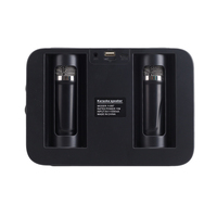Machine de karaoké sans fil tout-en-un portable avec deux micros, haut-parleur et lumières LED, rechargeable 10W pour la maison et les fêtes en extérieur