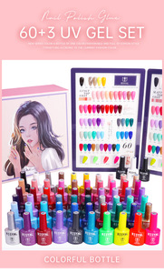 Kit de vernis à ongles personnalisé avec logo, 63 couleurs, gel UV inodore, matériau liquide, couche adhésive fonctionnelle, flacon, salons de manucure - Product Image 4
