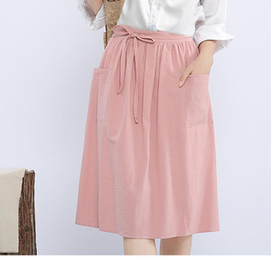 Mezzo grembiule in stile bohémien, alla moda e alla moda e avvolgente grembiule in vita da donna, abbigliamento da lavoro in cotone e lino per studi d'arte - Product Image 2