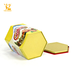 Wide Deep Hexagon Cream <strong>Cracker</strong> <strong>Tin</strong> <strong>for</strong> Storing Cookies Biscuits Chocolates Cakes in Kitchen Round Metal <strong>Tin</strong> <strong>for</strong> Food Storage - Product Image 3