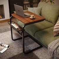 Table basse en bois en promotion avec grand plateau, design durable et moderne pour salon