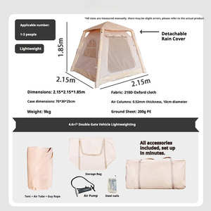 Tente <span class=keywords><strong>dôme</strong></span> gonflable sans installation requise, en tissu Oxford, imperméable, portable pour le <span class=keywords><strong>camping</strong></span> en voiture - Product Image 5