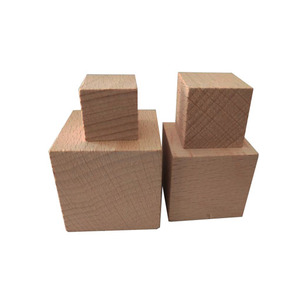 Bloque de cubo de madera Natural, juguete para niños, bloque de construcción, ayuda para <span class=keywords><strong>la</strong></span> enseñanza de matemáticas, bloque de haya educativo DIY - Product Image 1