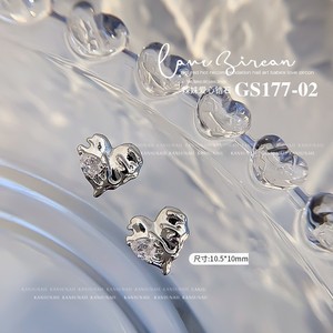 MINGLEE 3D cuore di cristallo decorazione di strass fai da te accessorio per unghie di lusso alla moda amore gioielli fascino per unghie - Product Image 6