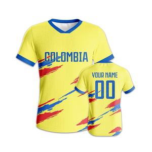 Camiseta <span class=keywords><strong>de</strong></span> Fútbol Personalizada <span class=keywords><strong>de</strong></span> <span class=keywords><strong>Colombia</strong></span> con Nombre y Número, <span class=keywords><strong>para</strong></span> Hombre, <span class=keywords><strong>Mujer</strong></span> y Jóvenes, Ropa Deportiva <span class=keywords><strong>de</strong></span> Secado Rápido, <span class=keywords><strong>Camisetas</strong></span> <span class=keywords><strong>de</strong></span> Entrenamiento - Product Image 3