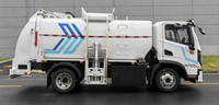 Camion de collecte des déchets alimentaires pour cuisine, 4x2, à énergie électrique pure, avec cuve en acier inoxydable, zéro émission, véhicule de collecte scellé, directement de l'usine