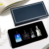 Set de Regalo de 4 Perfumes Transparentes de 30ml para Hombre, Fragancia Floral de Larga Duración, Cuidado Diario