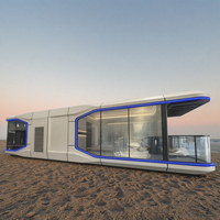 Maison en conteneur ultra pliable de luxe Capsule de camping moderne Maisons préfabriquées Capsule spatiale de célébrité Internet
