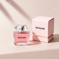 Flacons de parfum vides de luxe rectangulaires plats de haute qualité 30ml 50ml 100ml Flacon de parfum en verre transparent à sertir avec bouchon en cristal