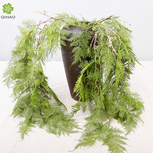 QIHAO Artificial Fern Wall Hanging 90cm High Simulation <b>Leaves</b> Indoor Home Decor Wedding Props - Product Image 1