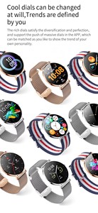 Montre connectée T8 Pro ultra-fine pour hommes et femmes, écran AMOLED de 1,3 pouce, moniteur de fréquence cardiaque, musique, appels Bluetooth, montre connectée - Product Image 5